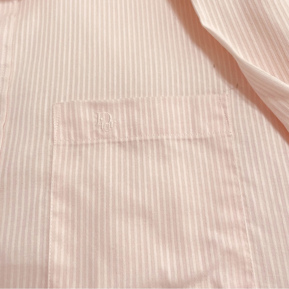 Christian Dior Pink Striped Dress Shirt Men’s 14.5 32/33 Long Sleeve Vintage USA - Picture 9 of 16